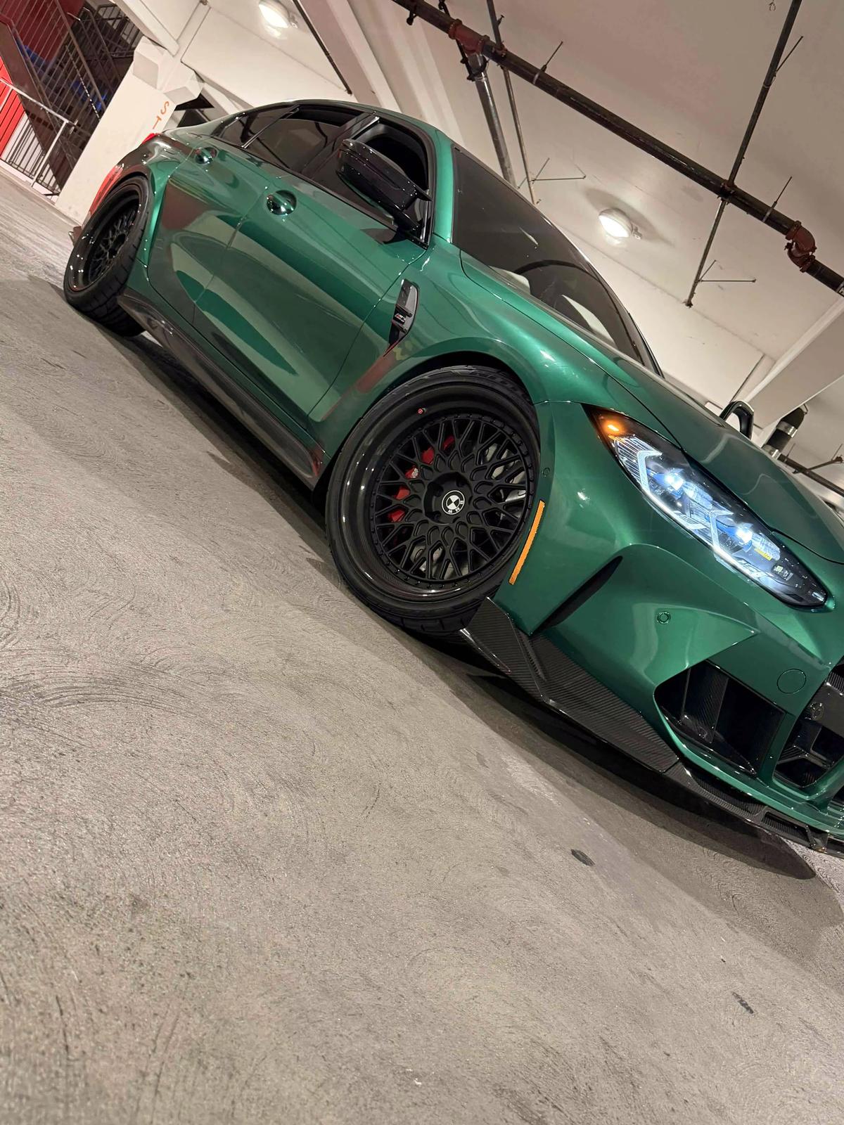 Jantes forgées sur-mesure Onyx Forged montées sur la BMW M3 (G80) d'Olivier